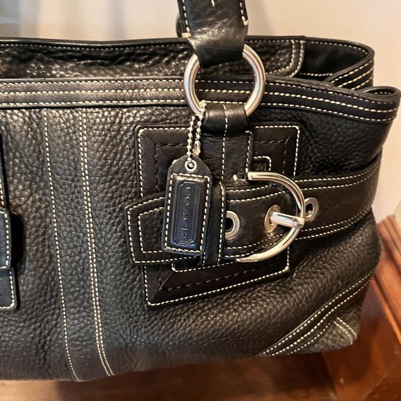 Rare classic Coach bag w/ pebbled leather *AUTHENTIC* - Picture 4 of 15